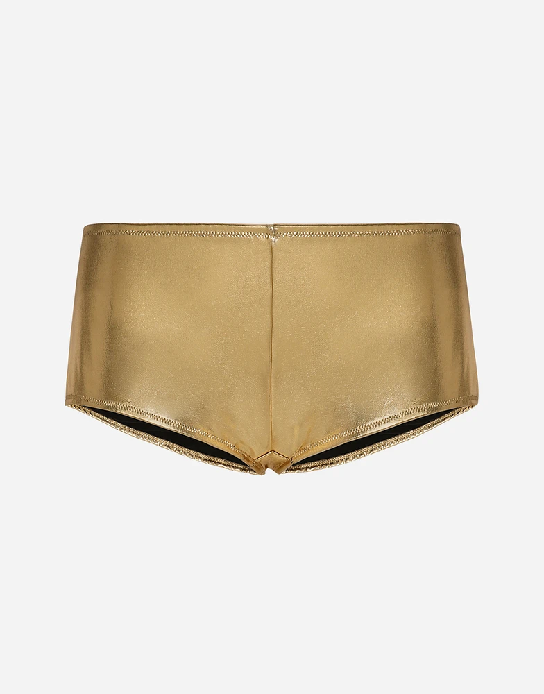 Foiled jersey low-rise panties