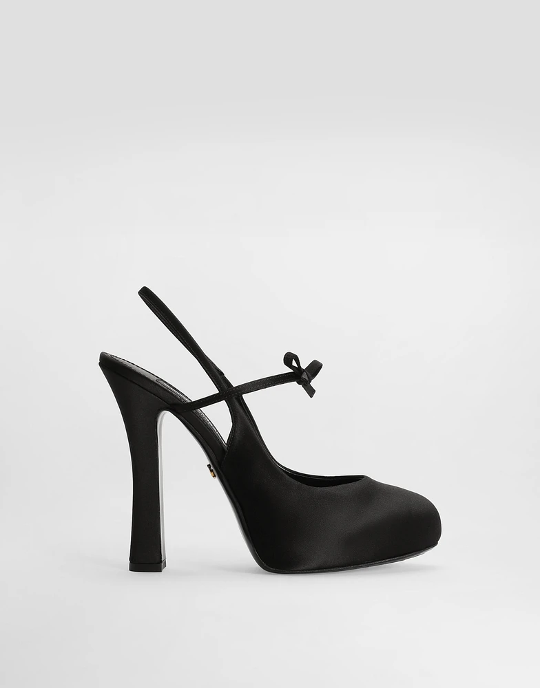 Satin slingbacks