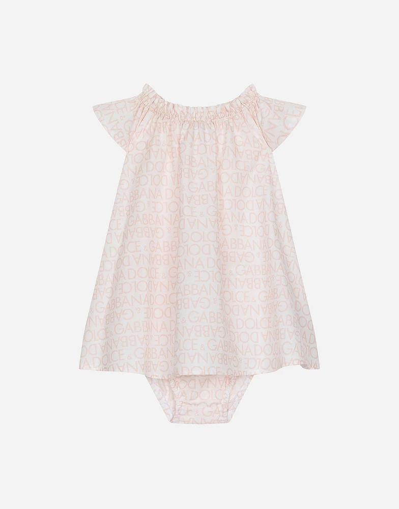 Poplin dress with bloomers