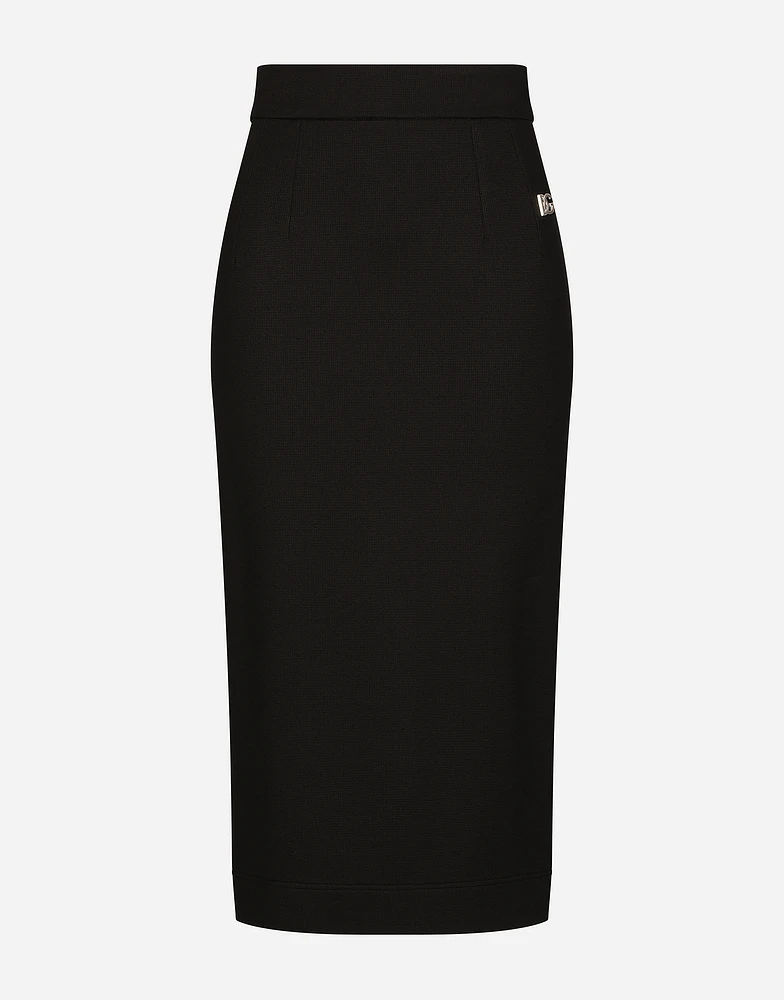 Milano rib midi skirt