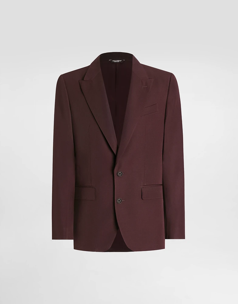 Single-breasted woolen jacket