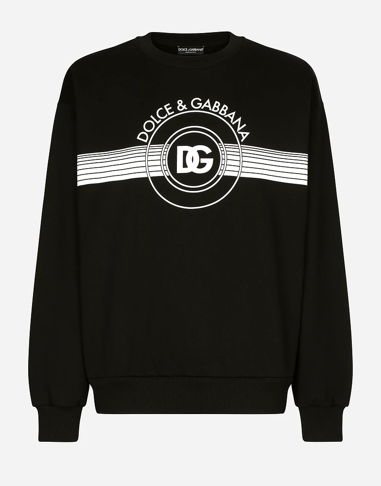 Jersey sweatshirt with DG logo print