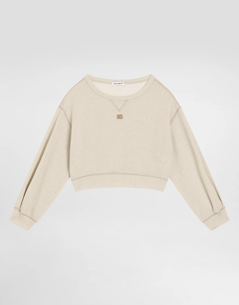 Round-neck sweatshirt with DG logo