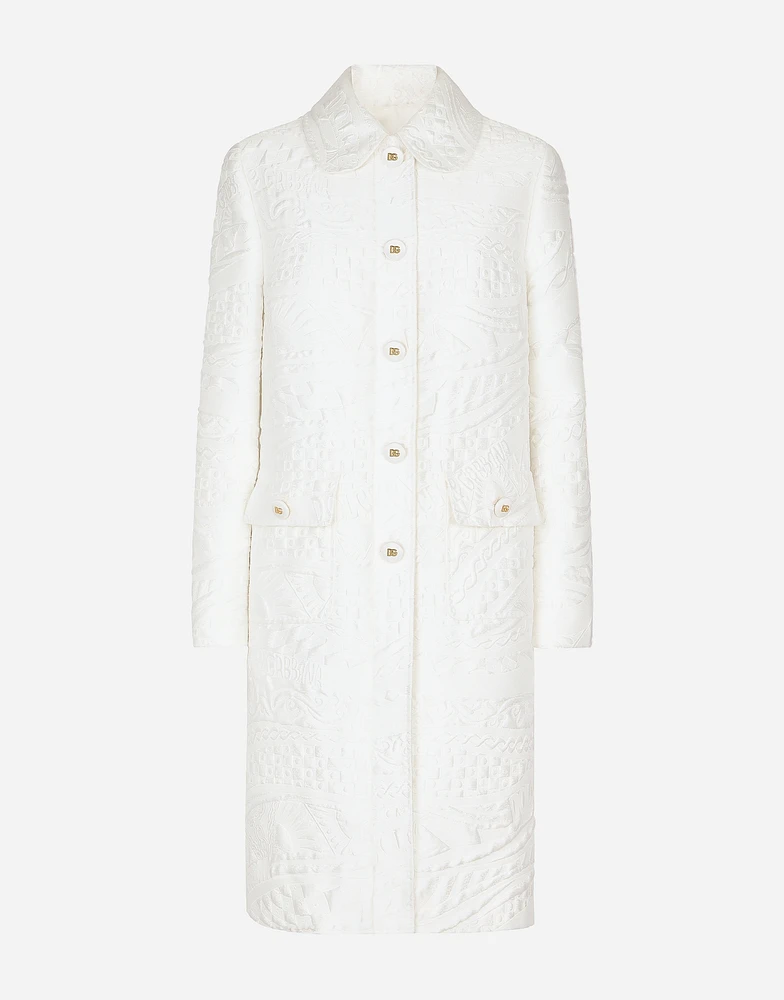 Brocade coat with DG buttons