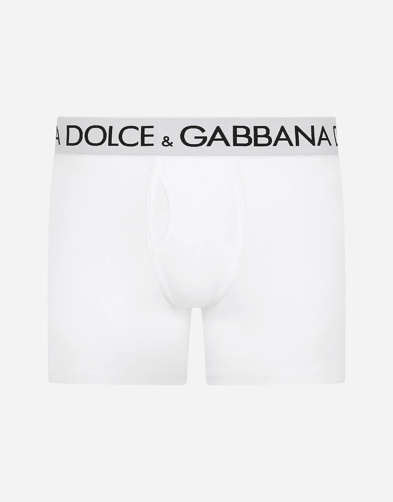 Two-way-stretch cotton jersey long-leg boxers
