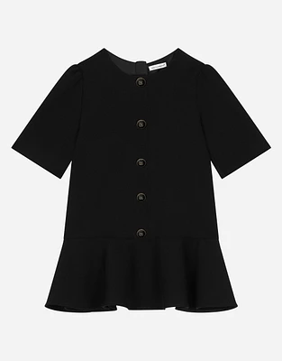 Cady dress with branded buttons