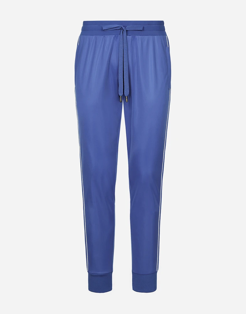 Triacetate jogging pants with bands