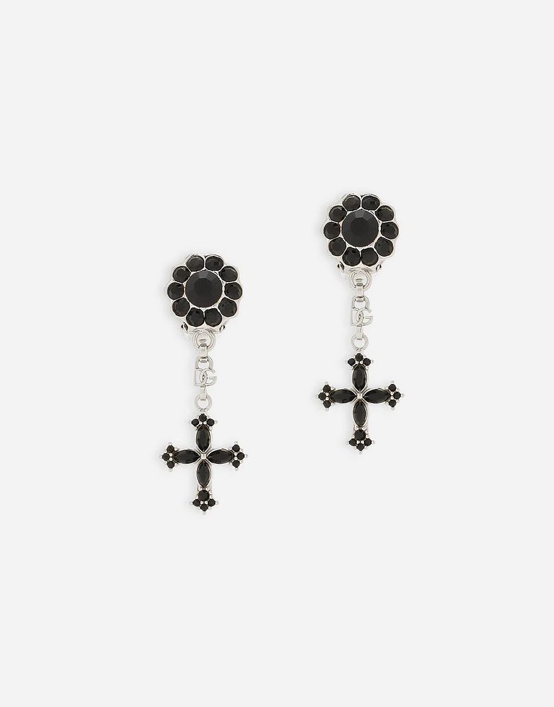 Drop earrings with crosses