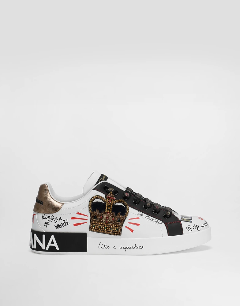Portofino sneakers printed nappa calfskin with patch