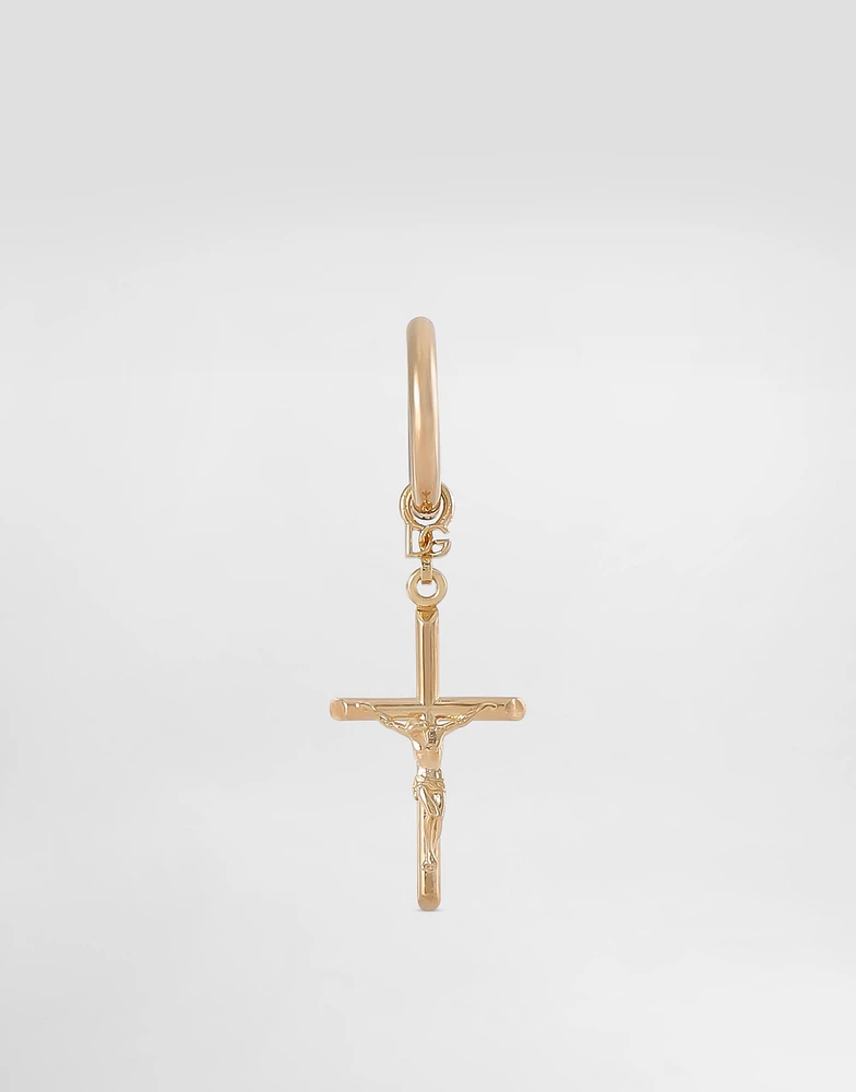 Single stud earring with “DNA” cross