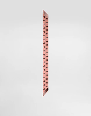 Twill headscarf with all-over DG logo print (6x100)