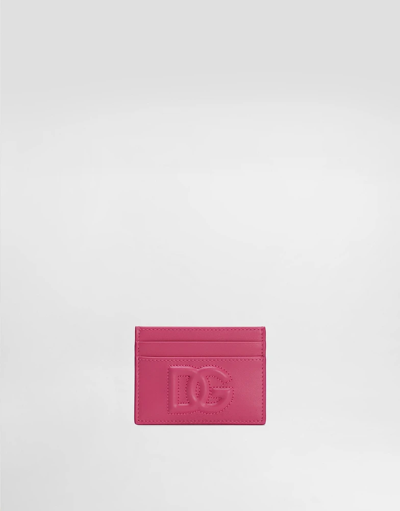 Calfskin card holder with DG Logo