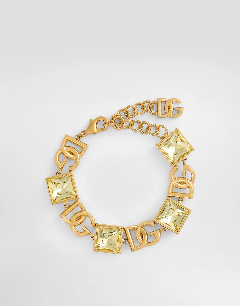 Bracelet with DG logo and rhinestones