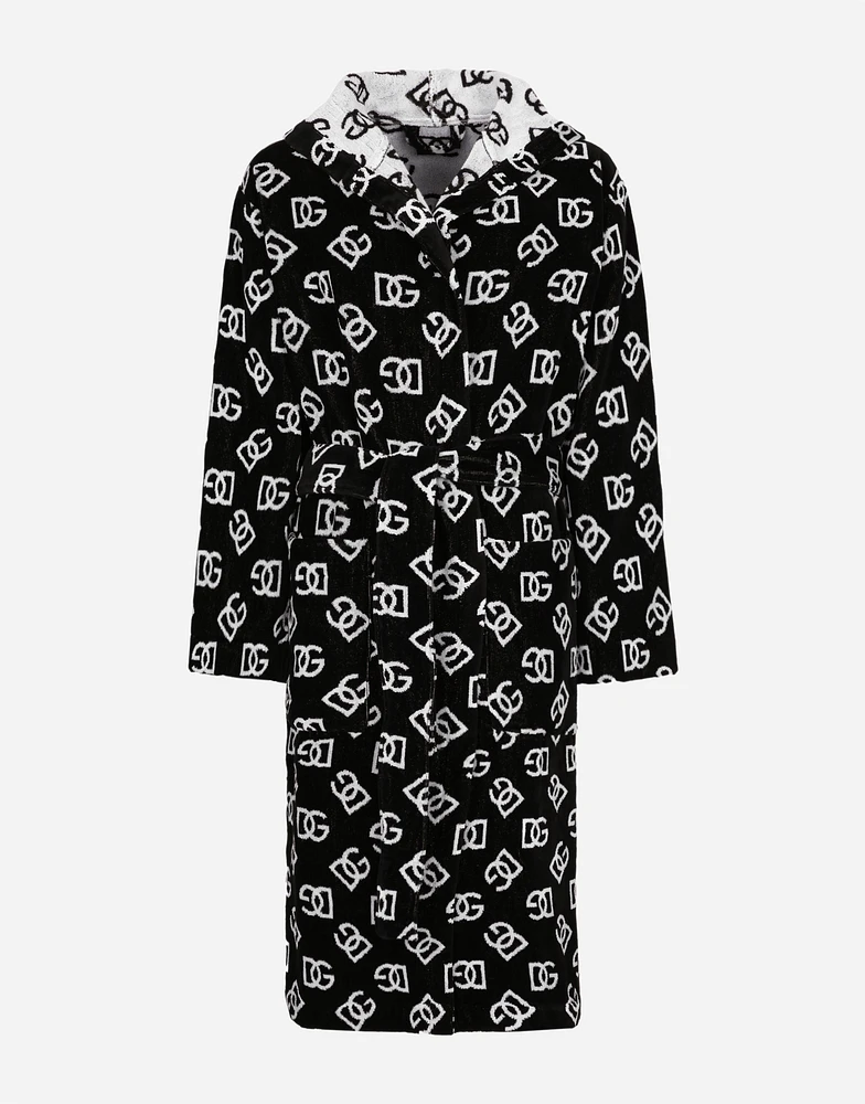 Bath Robe Cotton Terry Jacquard