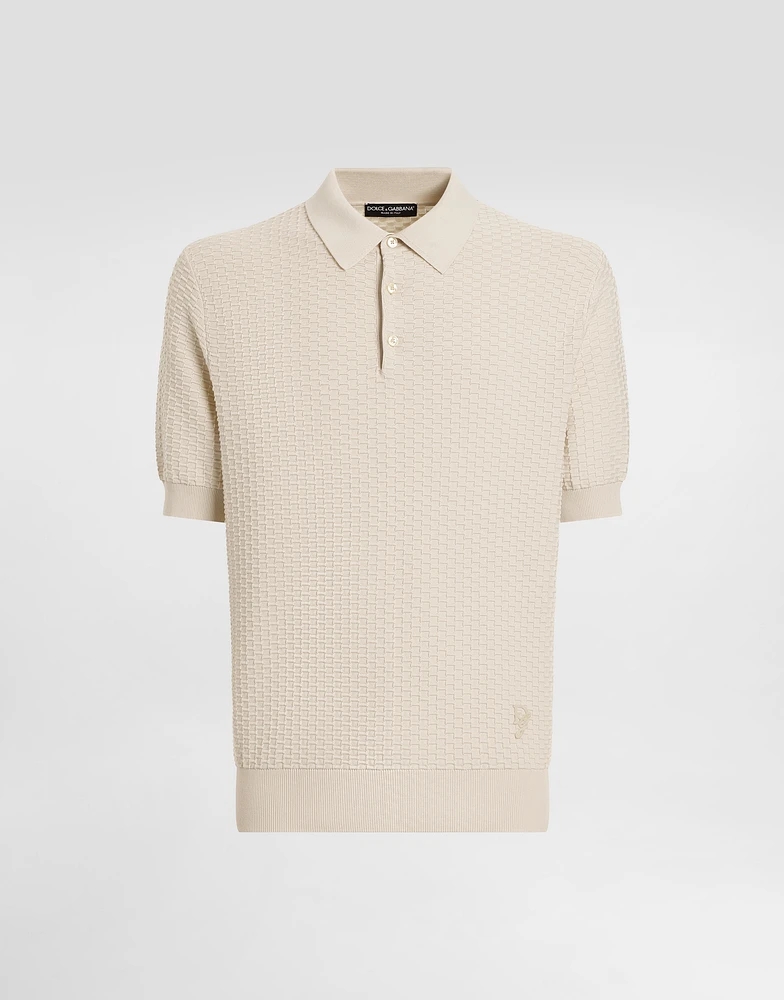 Cotton polo-shirt with embroidered logo