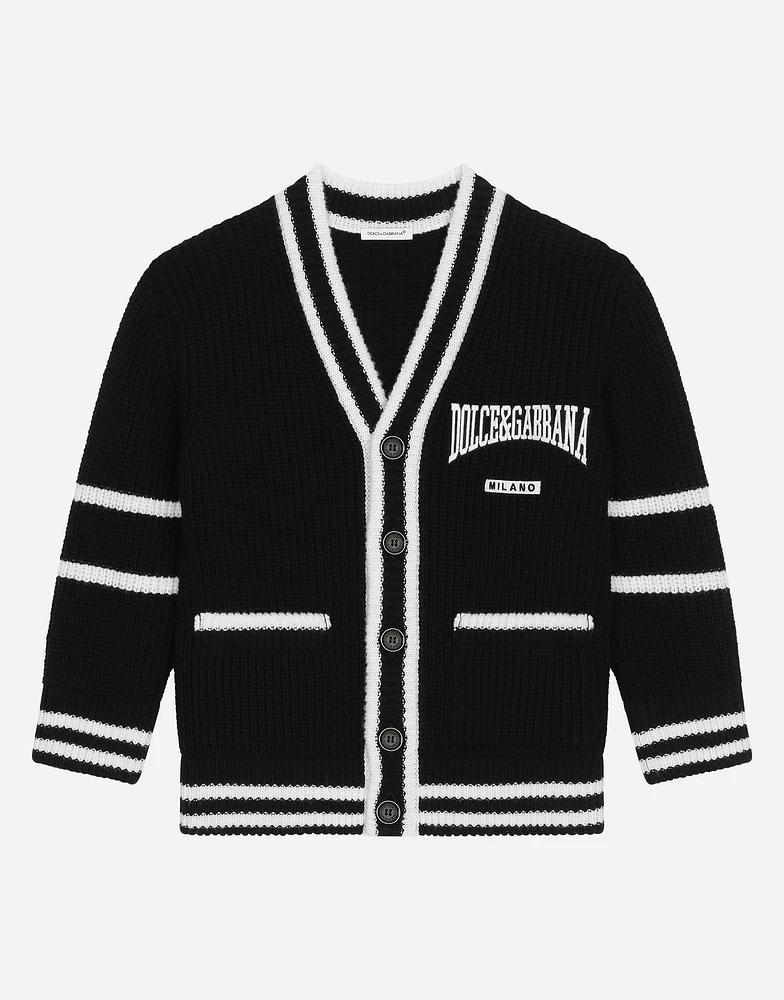 Knit cardigan with Dolce&Gabbana logo
