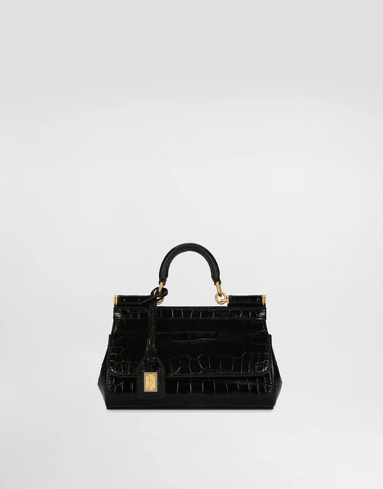 Elongated Sicily handbag in alligator leather