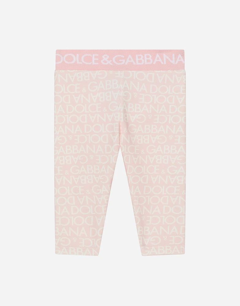 Interlock leggings with all-over logo print