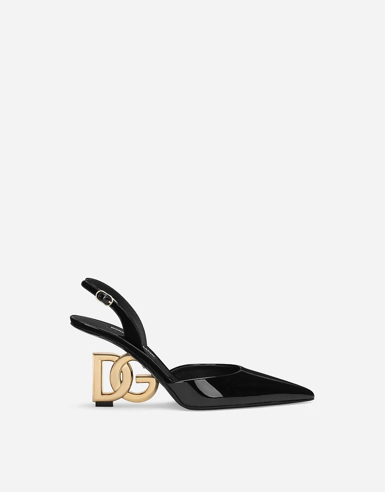 Patent leather slingbacks