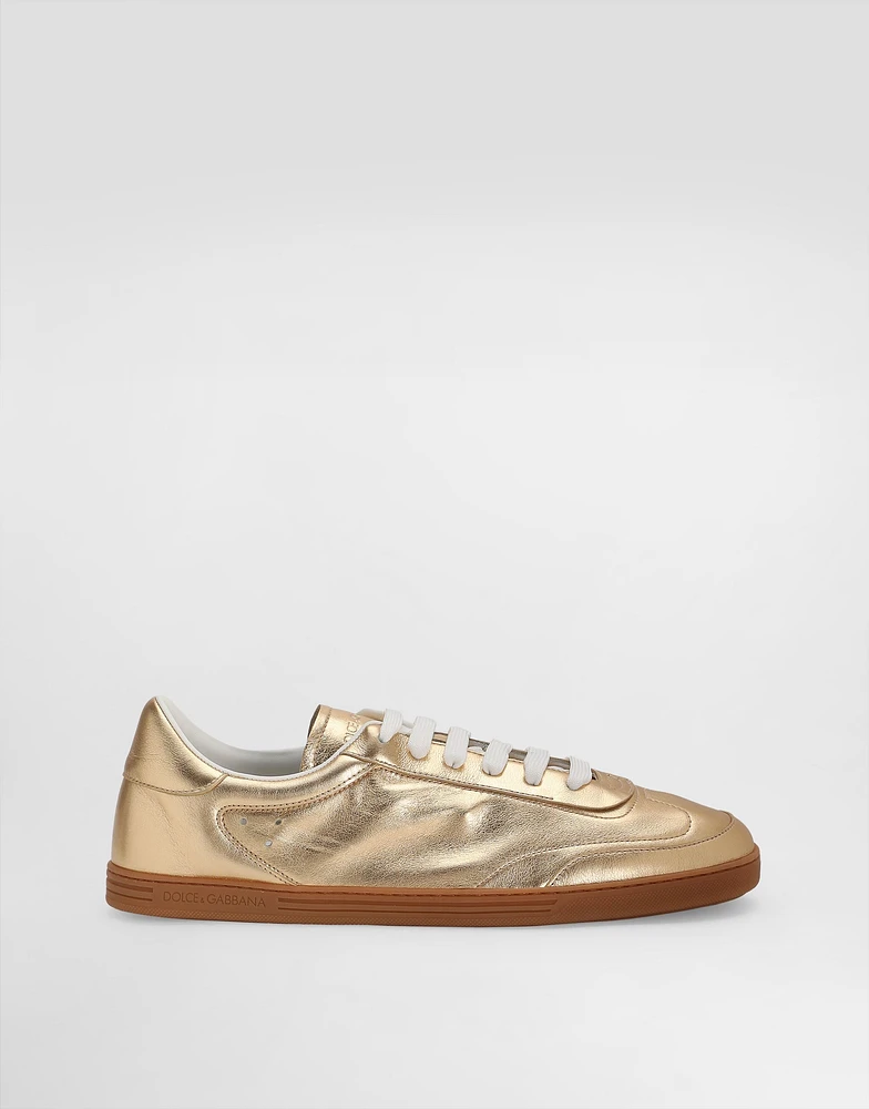 Saint Tropez foiled leather sneakers