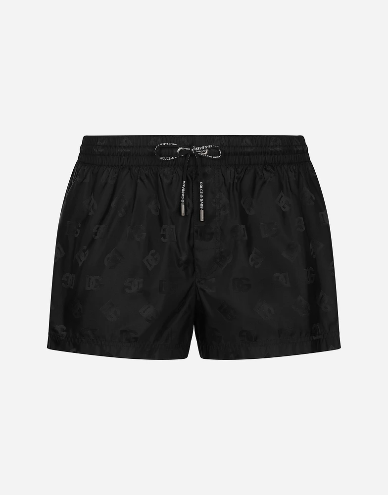 Short swim trunks with jacquard DG Monogram