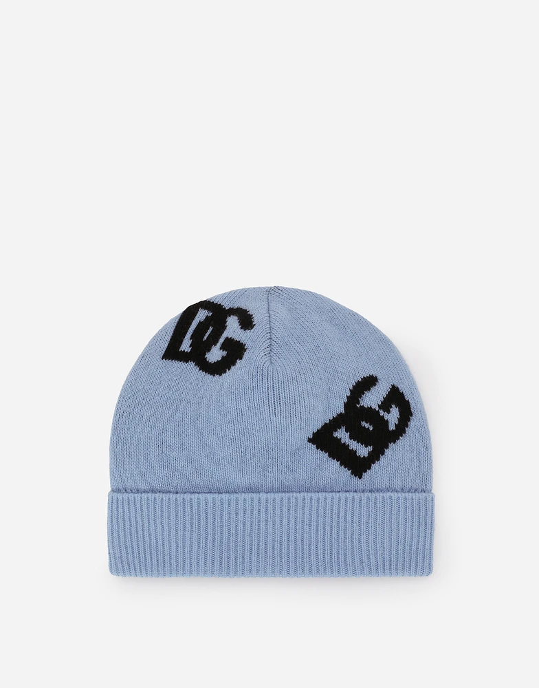 Wool jacquard hat with DG logo