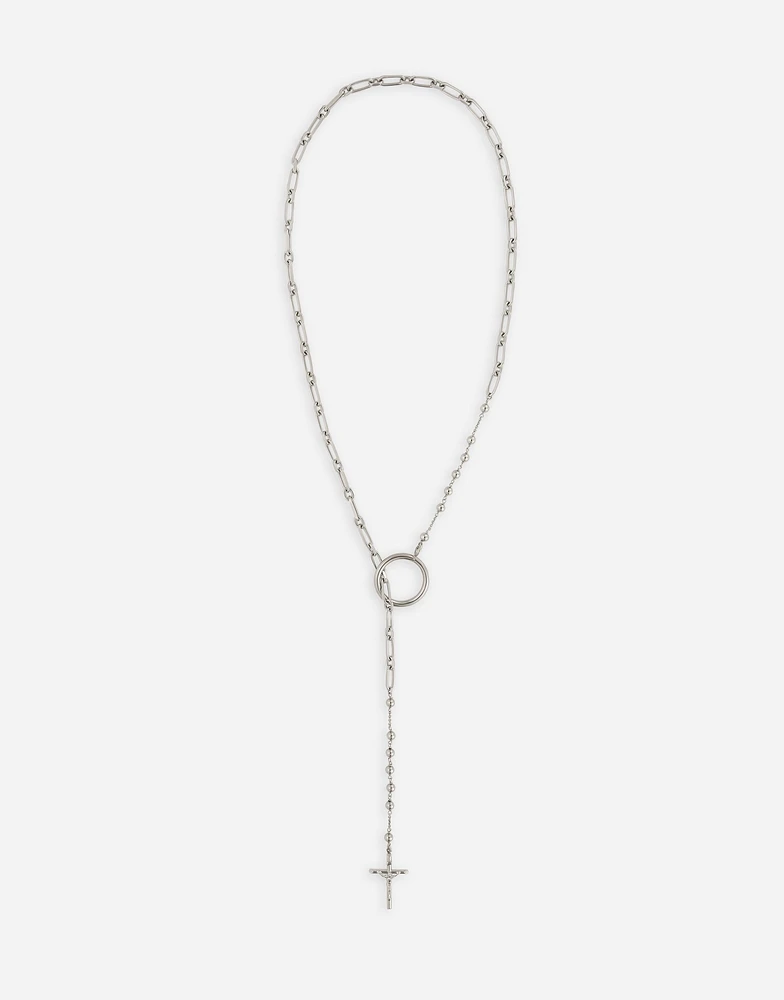 Rosary necklace with chain detailing