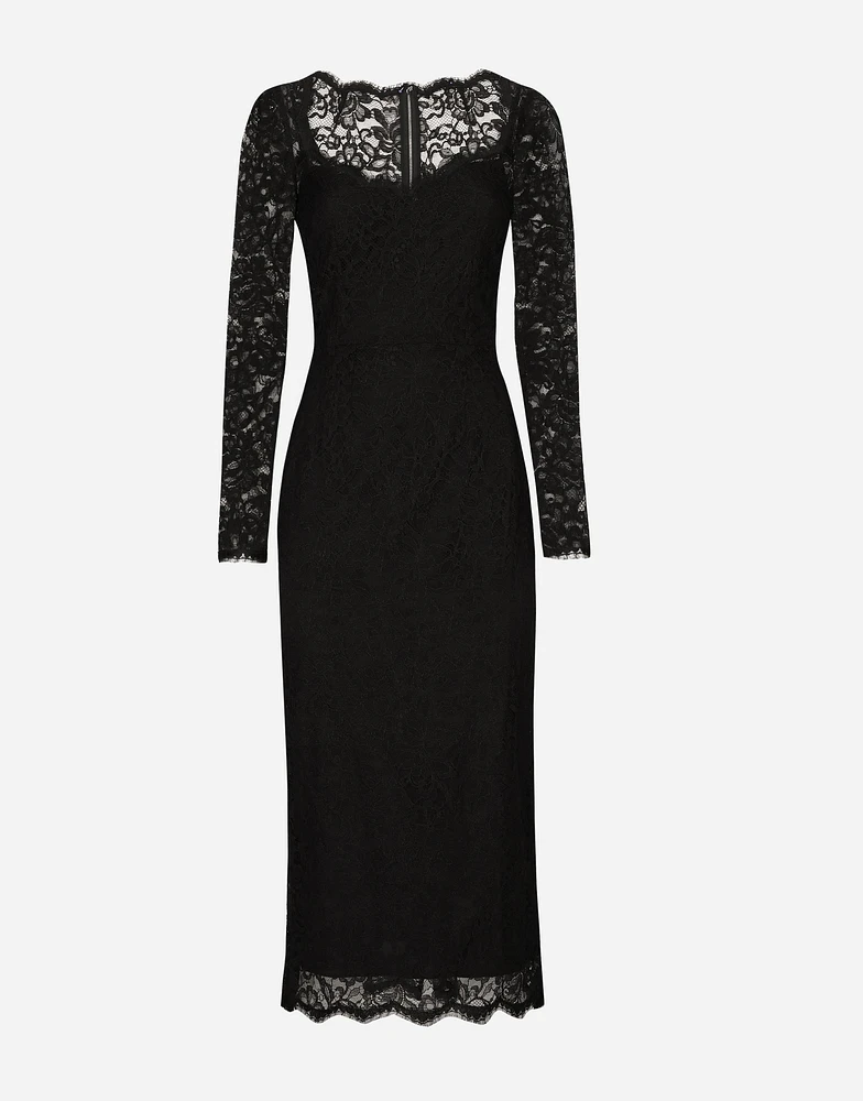 Floral lace midi dress