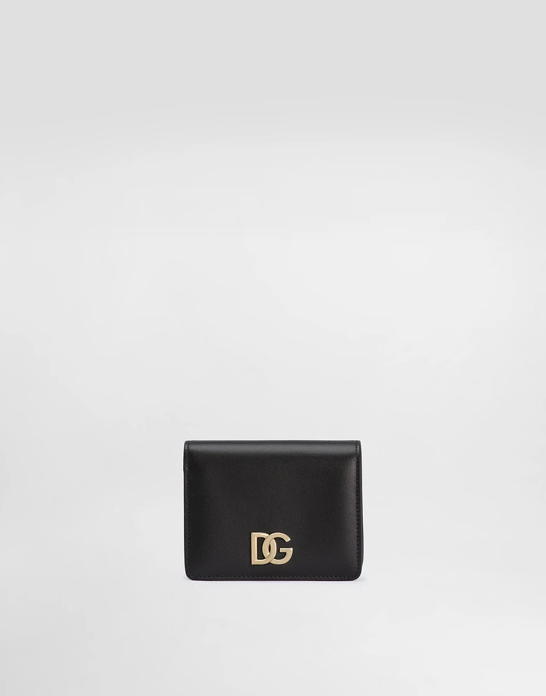 Calfskin wallet with DG logo