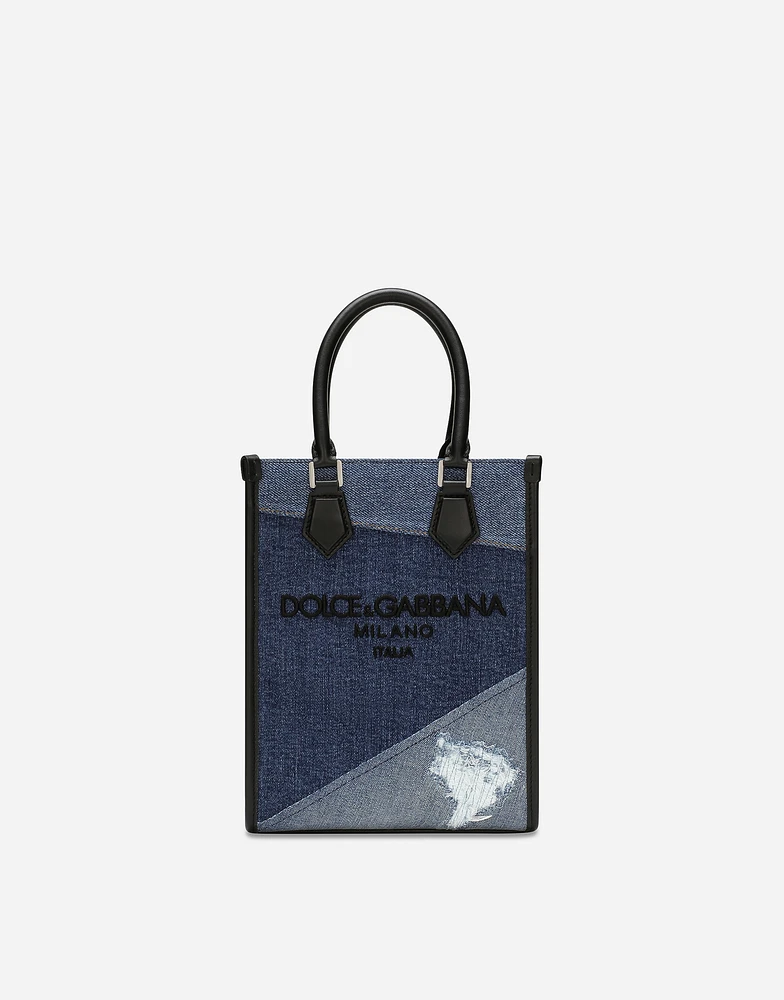 Small patchwork denim bag