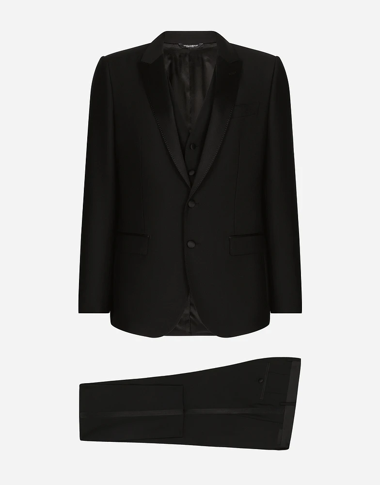Wool and silk Martini-fit tuxedo suit