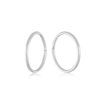 11mm sleepers earrings - 10K white Gold. Color: white | Doucet Latendresse