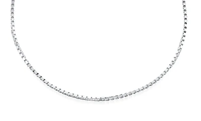 18'' Box Chain for ladies - Sterling Silver. Color: silver | Doucet Latendresse