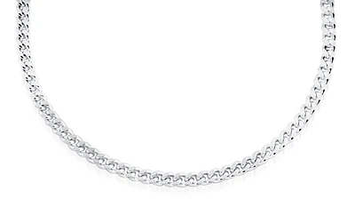 30'' Curb chain for women - Sterling silver. Color: silver | Doucet Latendresse