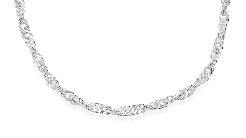 Chaîne singapour 24'' pour dame - Argent sterling. Color: argent | Doucet Latendresse