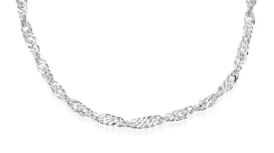18'' Singapore chain for ladies - Sterling silver. Color: silver | Doucet Latendresse
