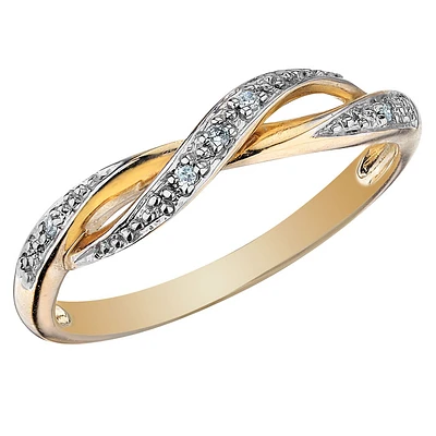 Ring with diamonds 0.03 Carat T.W. - In 10K yellow gold. Color: yellow | Doucet Latendresse