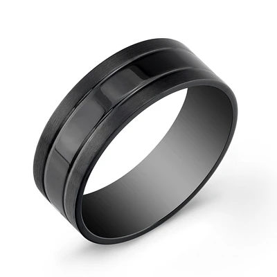 Band for man - Black stainless steel. Color: black | Doucet Latendresse