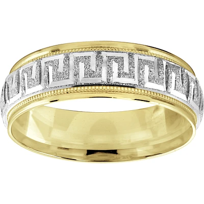 10k pattern ring. Color: 2 tone | Doucet Latendresse