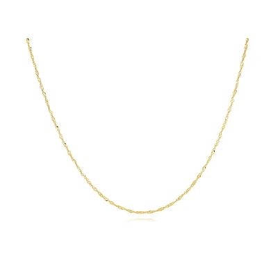 Chaîne singapour 14'' pour enfant - Or jaune 10K. Color: jaune | Doucet Latendresse