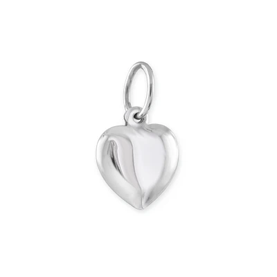 Heart pendant for children - 10K white Gold. Color: white | Doucet Latendresse