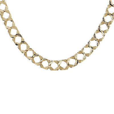 20'' Curb Chain for men - 10K yellow Gold. Color: yellow | Doucet Latendresse