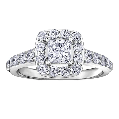Engagement ring - 14K white Gold & Canadian diamonds. Color: white | Doucet Latendresse