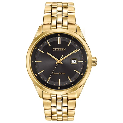 Citizen Eco-Drive watch for men - Black dial with sapphire crystal - Fonctions: Date | Doucet Latendresse