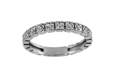 Women's band - 10K white Gold & Diamonds T.W. 0.46 Carat. Color: white | Doucet Latendresse
