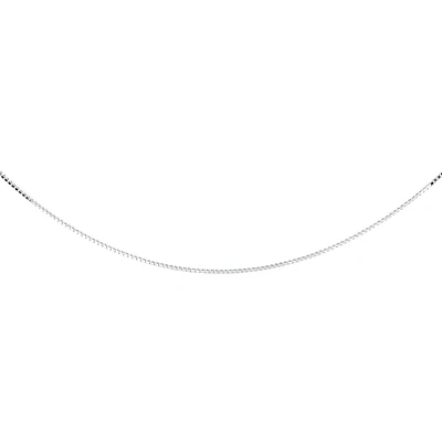 16'' box chain - Sterling silver & rhodium plated finish. Color: silver | Doucet Latendresse