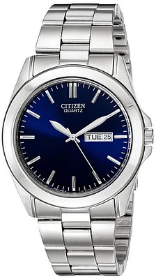 Citizen watch for men - Blue dial with quartz movement and mineral crystal | Doucet Latendresse