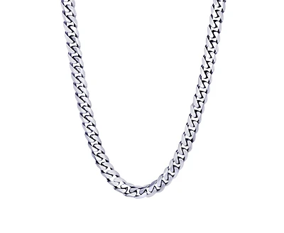 Chaîne gourmette 24'' pour homme - Acier inoxydable. Color: argent | Doucet Latendresse