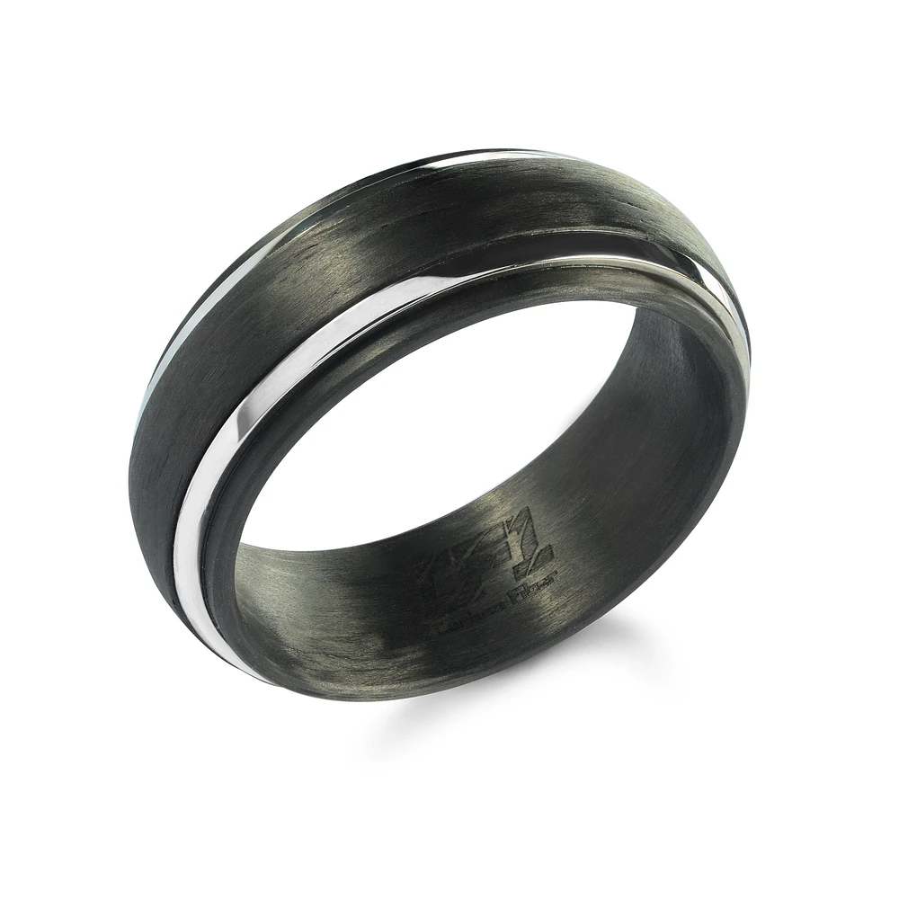 Jonc - Acier inoxydable & Fibre de carbone. Color: noir | Doucet Latendresse