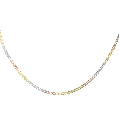 18'' Links style chain - 10K 3-tone Gold. Color: 3 tone | Doucet Latendresse